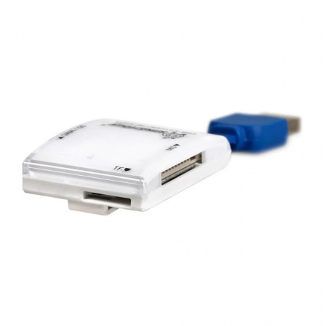 Картридер Smartbuy 700, USB 3.0 - SD/microSD/MS, белый - фото 2