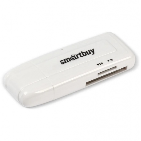 Картридер Smartbuy 705, USB 3.0 - SD/microSD, белый - фото 2