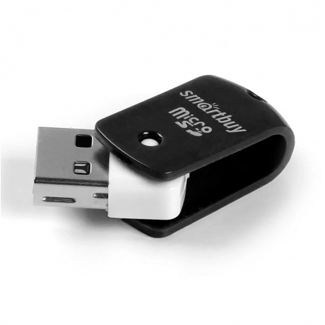 Картридер Smartbuy 706, USB 2.0 - microSD, черный - фото 1