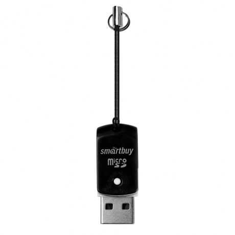 Картридер Smartbuy 706, USB 2.0 - microSD, черный - фото 2