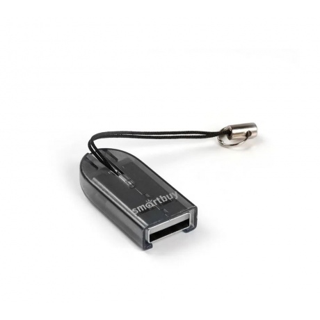 Картридер Smartbuy 710, USB 2.0 - microSD, черный - фото 2