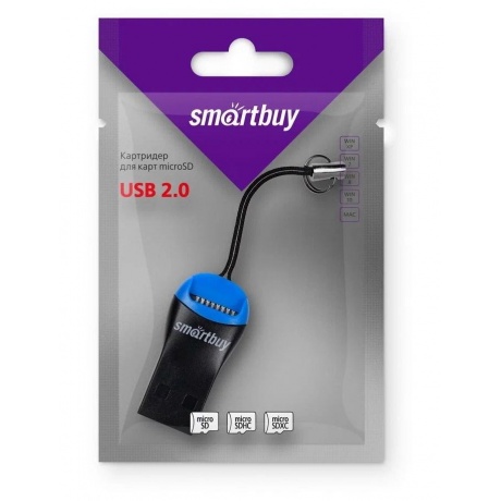Картридер Smartbuy 711, USB 2.0 - microSD - фото 3