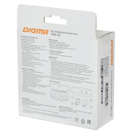 Bluetooth-гарнитура Digma TWS-03 черный - фото 10