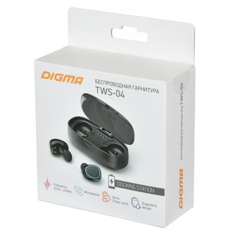 Bluetooth-гарнитура Digma TWS-04 черный - фото 9