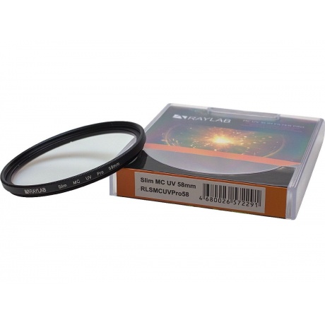 Фильтр защитный ультрафиолетовый RayLab UV MC Slim Pro 58mm - фото 2