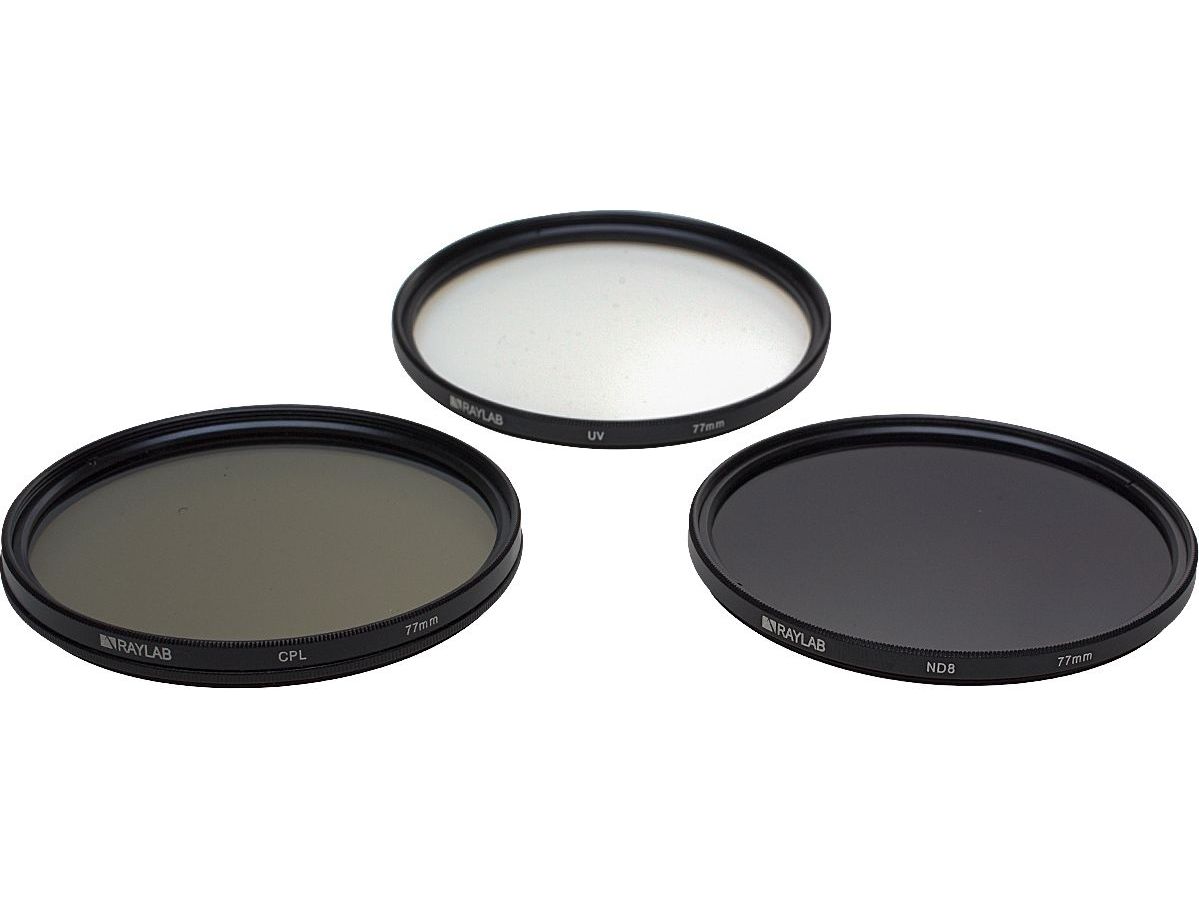 Набор из 3 фильтров RayLab (UV,CPL,ND8) 77mm набор фильтров для объектива telesin nd8 nd16 nd32 cpl рамка из алюминиевого сплава для детской 10 11 черной экшн камеры nd cpl объектив extra 5%