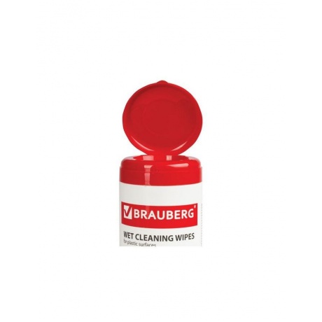 Салфетки BRAUBERG для пластиковых поверхностей 100 шт влажные - фото 3