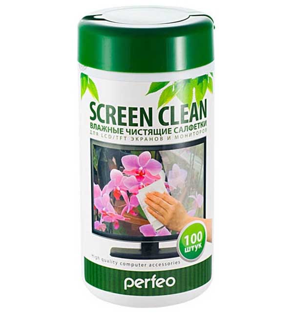 Чистящие салфетки Perfeo Screen Clean для LCD/TFT экранов и мониторов 100шт PF-T/SC-100 PF-T/SC-100 - фото 1