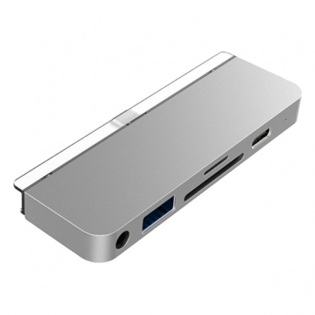 USB-хаб HyperDrive 6-in-1 USB-C Hub для iPad Pro серебристый (HD319-SILVER) - фото 2