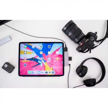 USB-хаб HyperDrive 6-in-1 USB-C Hub для iPad Pro серебристый (HD319-SILVER) - фото 10