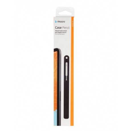 Защитный чехол Deppa для стилуса Apple Pencil 2 силикон, черный (47044) - фото 4