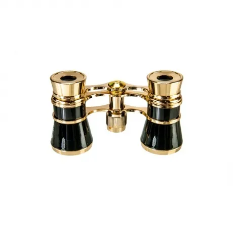 Бинокль театральный Veber Opera БГЦ 3x25 с цепочкой, черный/золо...