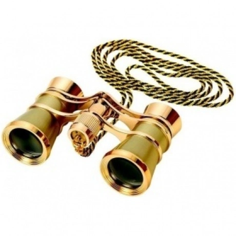 Бинокль театральный Kromatech БТ 3x25, с цепочкой (золотистый)