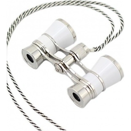 Бинокль театральный Kromatech БТ 3x25, с цепочкой (белый)