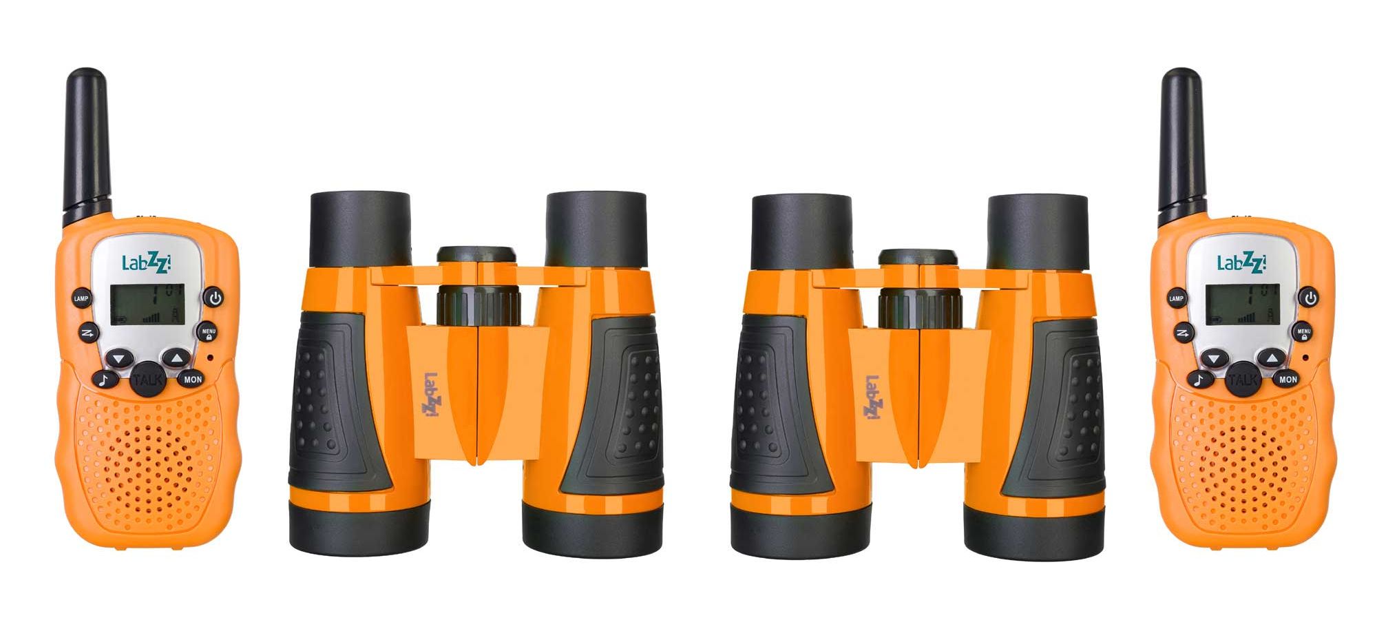 Комплект раций и биноклей Levenhuk LabZZ WTT10 Orange, цвет оранжевый