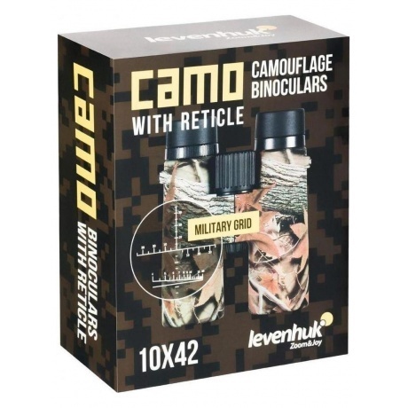 Бинокль Levenhuk Camo Maple 10x42 с сеткой - фото 11