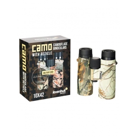 Бинокль Levenhuk Camo Maple 10x42 с сеткой - фото 10