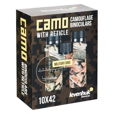 Бинокль Levenhuk Camo Pine 10x42 с сеткой - фото 12