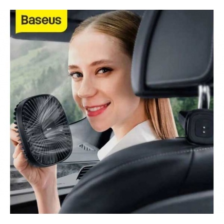Вентилятор портативный Baseus Natural Wind Magnetic Rear Seat Fan (CXZR-01) Black - фото 5