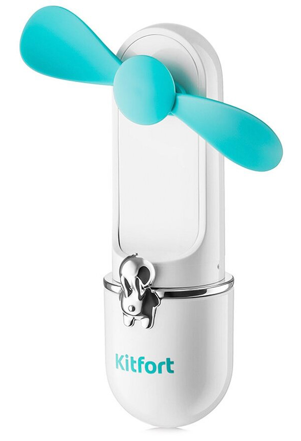 Беспроводной мини-вентилятор Kitfor КТ-405-2 бело-бирюзовый от Kotofoto