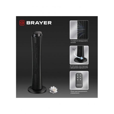 Вентилятор Brayer BR4983 черный - фото 3