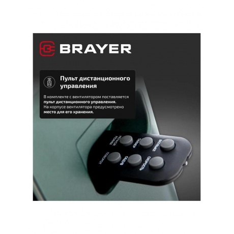 Вентилятор Brayer BR4976 серый - фото 6
