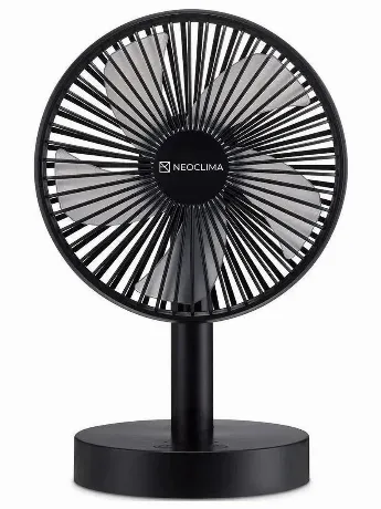 Вентилятор бытовой настольный Neoclima RDF-600, цвет черный, 6Вт