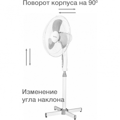 Вентилятор напольный Blackton Bt F1114 Белый-Серый - фото 3