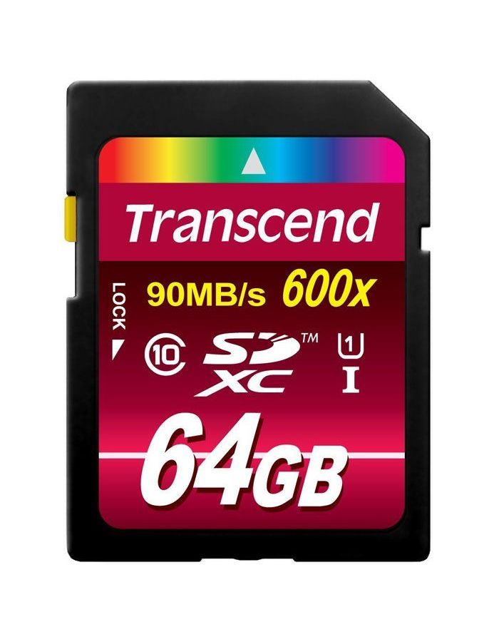Карта памяти Transcend SDXC UHS-I Card 64GB Class10, 600X карта памяти 32gb silicon power sp032gbcfc600v10 compact flash card 600x