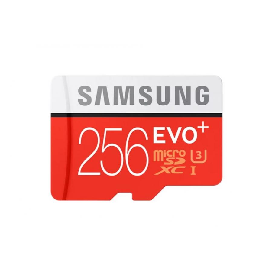 Карта памяти Samsung MicroSDXC EVO+ V2 256Gb+SD adapter (MB-MC256GA/RU) - фото 1