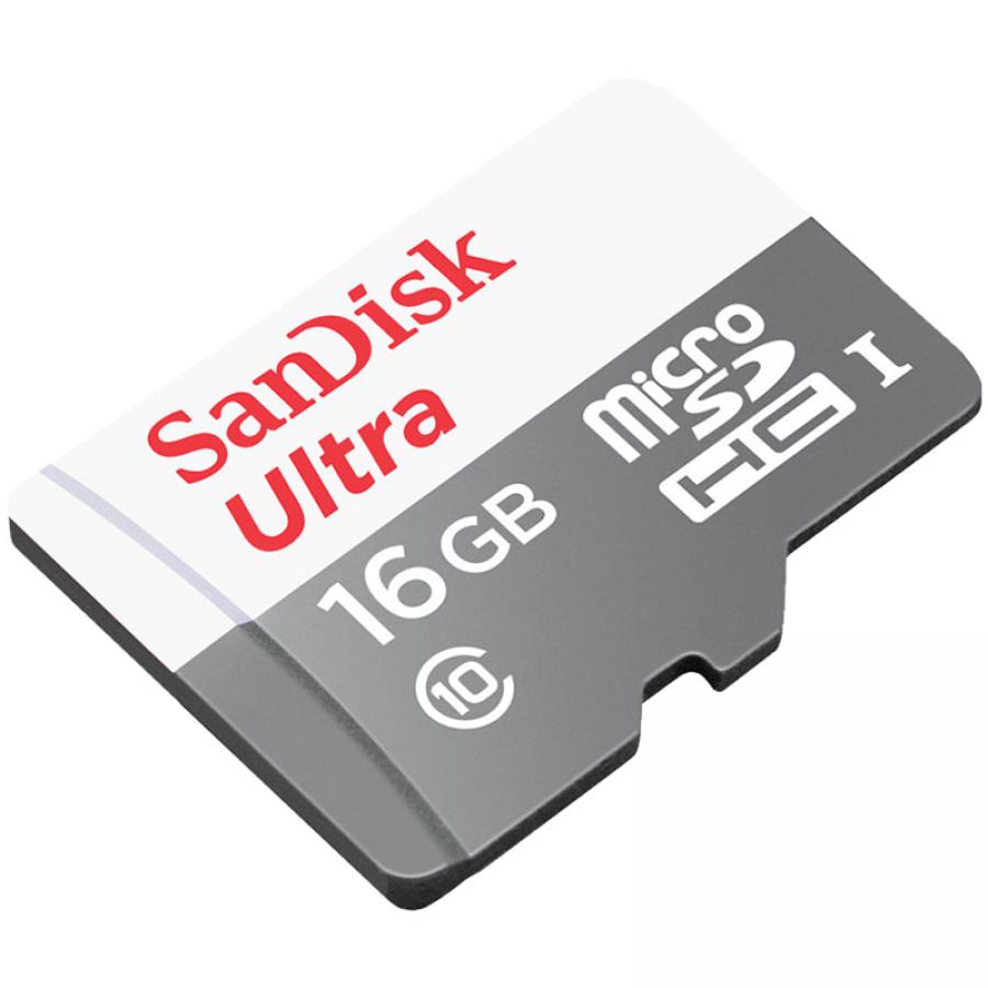 цена Карта памяти Sandisk microSDHC 16Gb Class10 (SDSQUNS-016G-GN3MN) Ultra 80