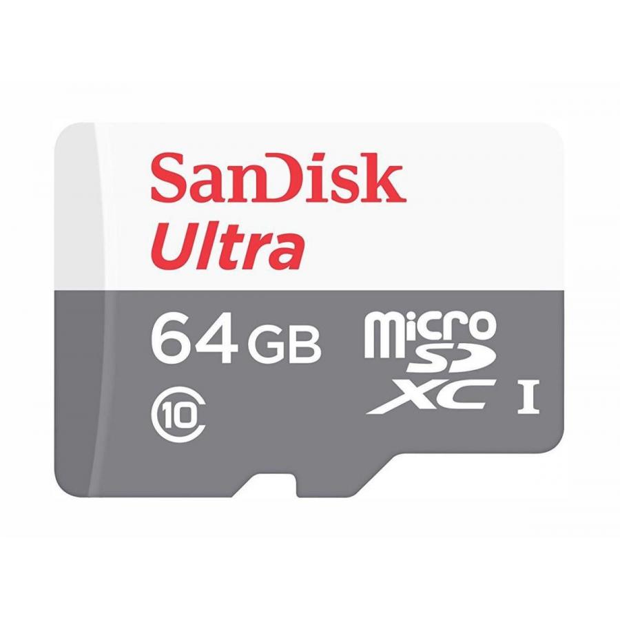 Карта памяти Sandisk microSDXC 64Gb Class10 (SDSQUNS-064G-GN3MA) Ultra 80 - фото 1