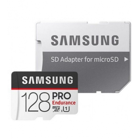 Карта памяти Samsung microSDHC PRO Endurance 128Gb+SD adapter (MB-MJ128GARU) - фото 3