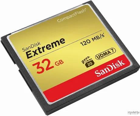 Карта памяти SanDisk Extreme CF 120MB/s 85MB/s write UDMA7 32GB