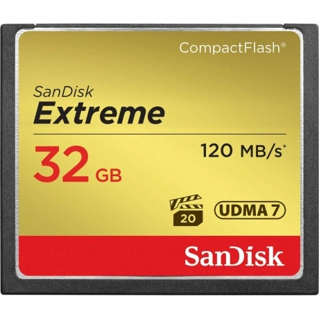 Карта памяти SanDisk Extreme CF 120MB/s 85MB/s write UDMA7 32GB