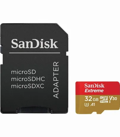 Карта памяти SanDisk Extreme microSDHC 32GB + SD Adapter + Rescu...