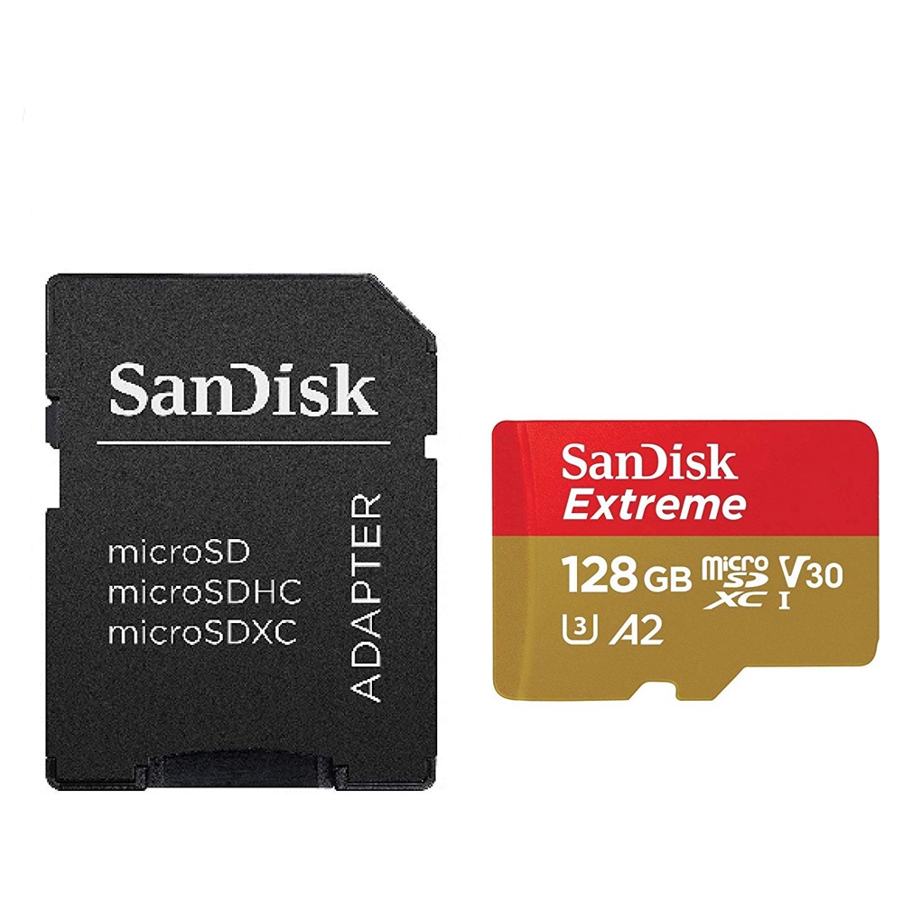 Карта памяти SanDisk Extreme Plus microSDXC 128GB + SD Adapter + Rescue Pro Deluxe 170MB/s A2 C10 V30 UHS-I U3 от Kotofoto