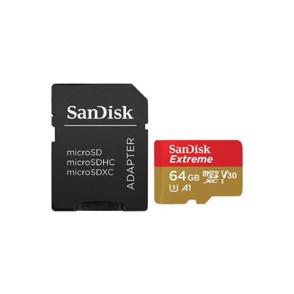 Карта памяти Sandisk Extreme Plus microSDXC 64GB + SD Adapter + Rescue Pro Deluxe 170MB/s A2 C10 V30 UHS-I U3 от Kotofoto