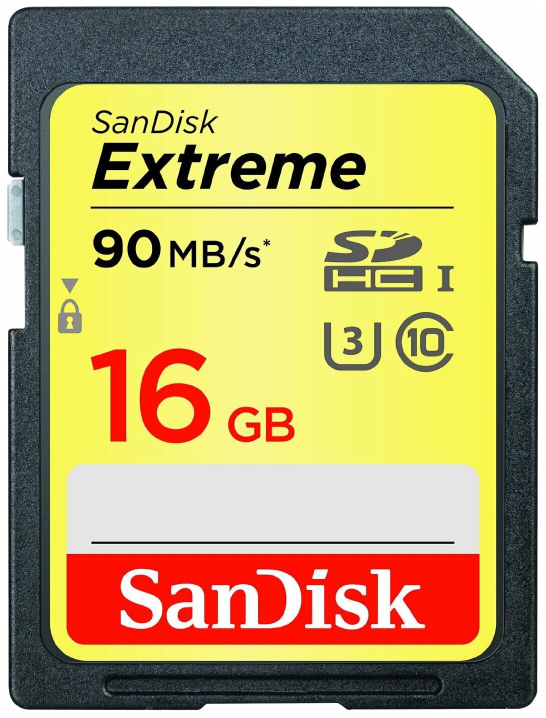 Карта памяти Sandisk Extreme SDHC Card 16GB 90MB/s Class 10 UHS-I U3 SDSDXNE-016G-GNCIN - фото 1
