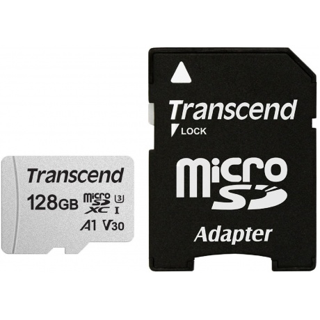 Карта памяти Transcend 128GB UHS-I U3A1 microSD with Adapter - фото 1