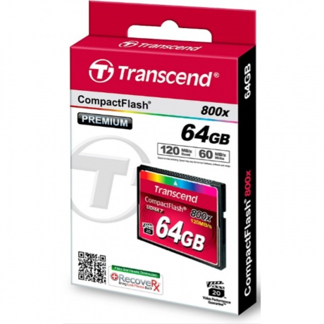 Карта Памяти CF 64Gb Transcend 800X (120/40 Mb/s) - фото 2