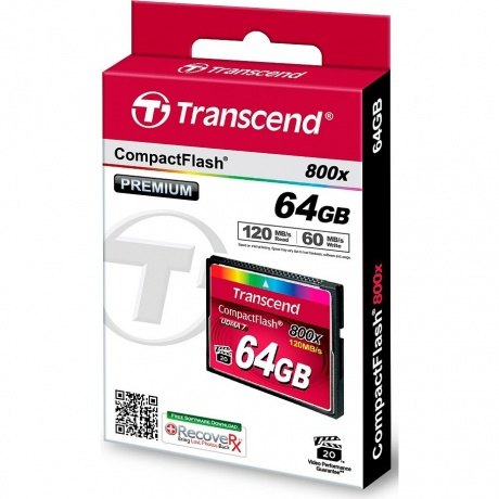 Карта Памяти CF 64Gb Transcend 800X (120/40 Mb/s) - фото 3