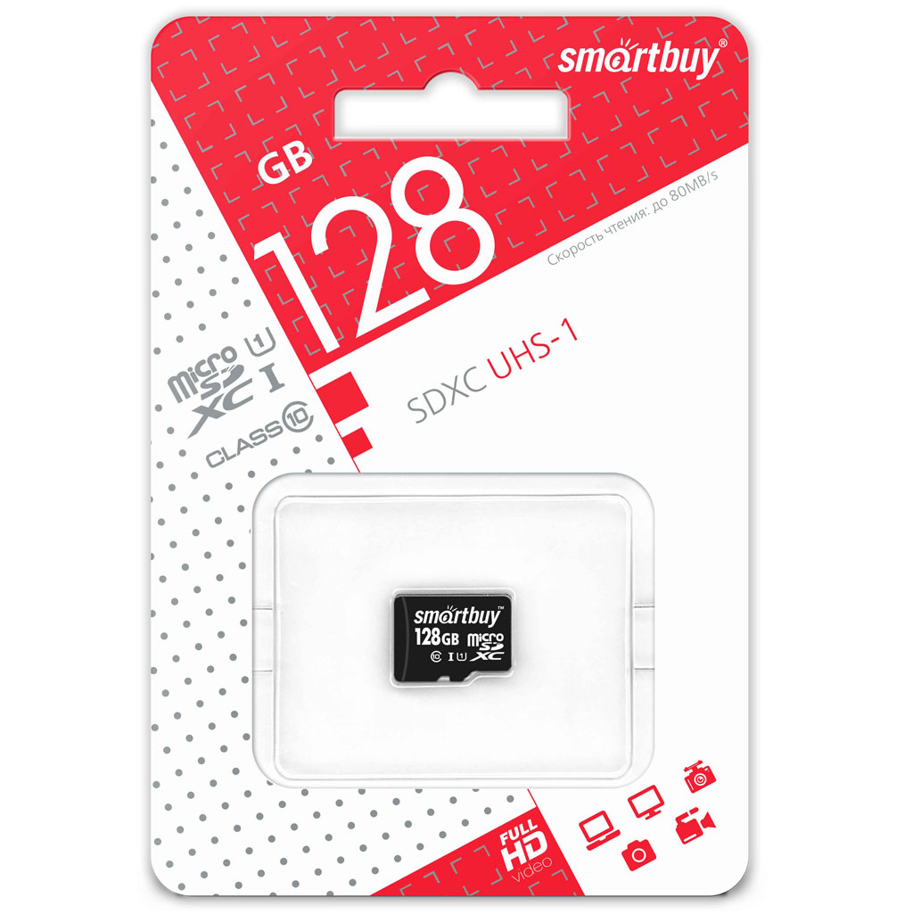 Карта памяти SmartBuy micro SDXC 128Gb Class 10 UHS-I карта памяти адаптер micro sdhc smartbuy class 10 8 gb