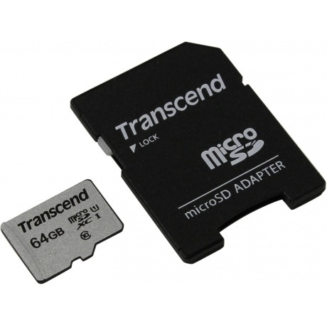 

Карта памяти micro SDXC Transcend 64Gb 300S UHS-I U1 + ADP (90/45 Mb/s)