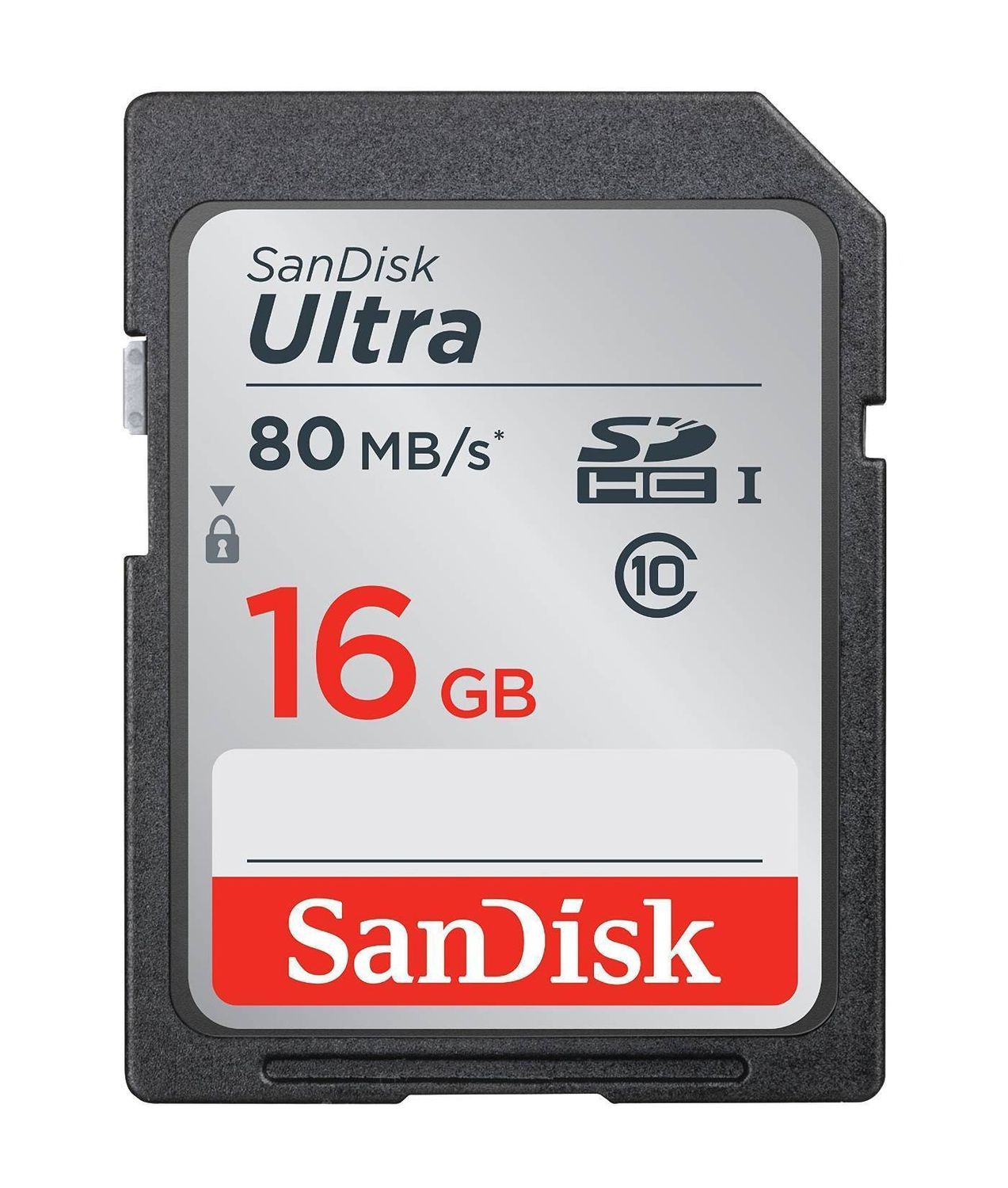 Карта памяти SanDisk 16Gb Ultra SDHC Class 10 UHS-I (80/10 MB/s)