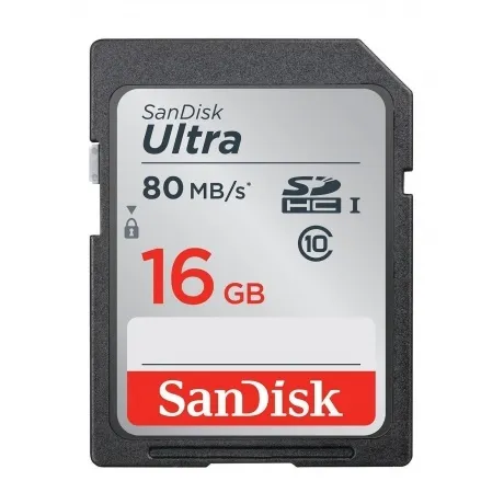 Карта памяти SanDisk 16Gb Ultra SDHC Class 10 UHS-I (80/10 MB/s)