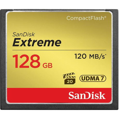 Карта Памяти CF 128Gb Sandisk Extreme (120/85 Mb/s)