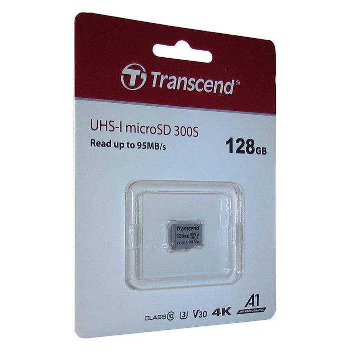 Карта памяти Transcend 128Gb 300S SDXC UHS-I U3 V30 (95/45 MB/s)
