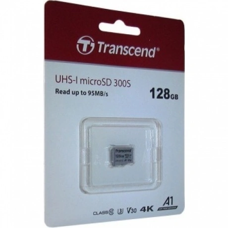 Карта памяти Transcend 128Gb 300S SDXC UHS-I U3 V30 (95/45 MB/s)