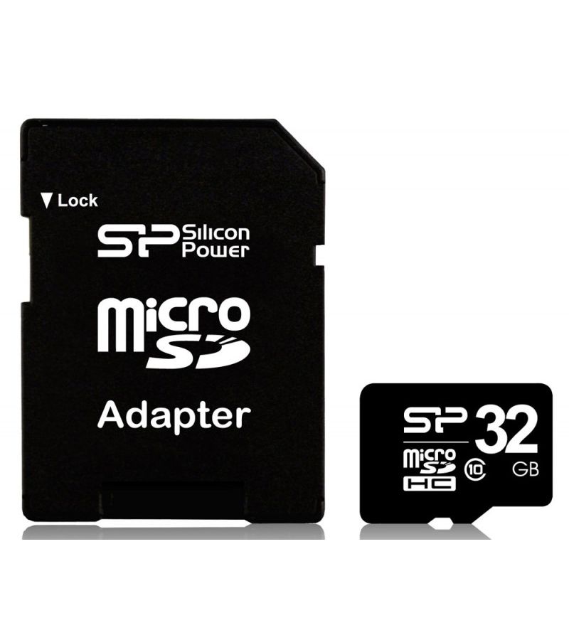 Карта памяти Silicon Power microSDHC 32Gb Class10 SP032GBSTH010V10SP - фото 1